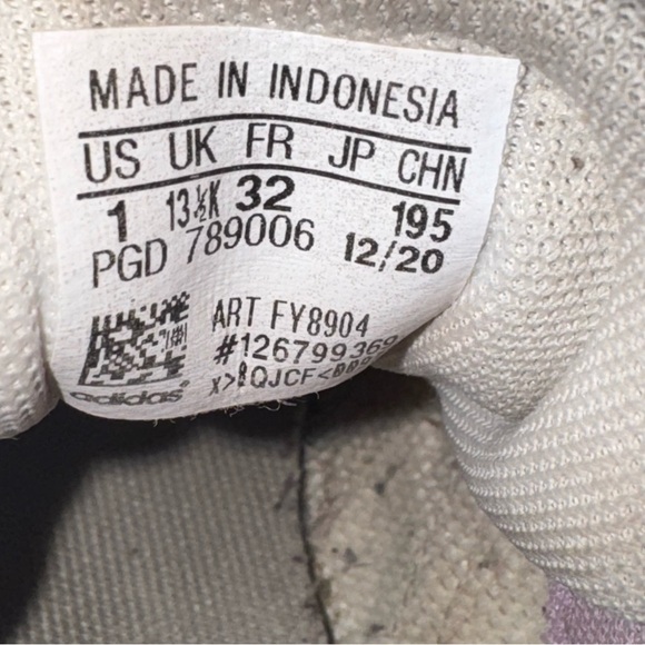 Adidas Neo VI Court K White With Purple Accents Size 1 Kids Girls - Picture 6 of 6